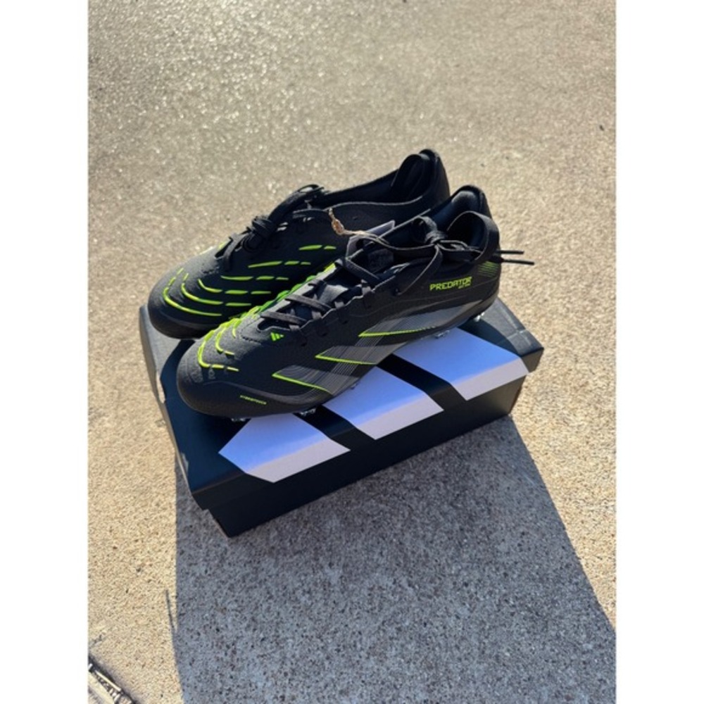 Adidas Predator Pro FT FG Soccer Cleats Black Yellow Football Shoes Mens - Picture 2 of 5